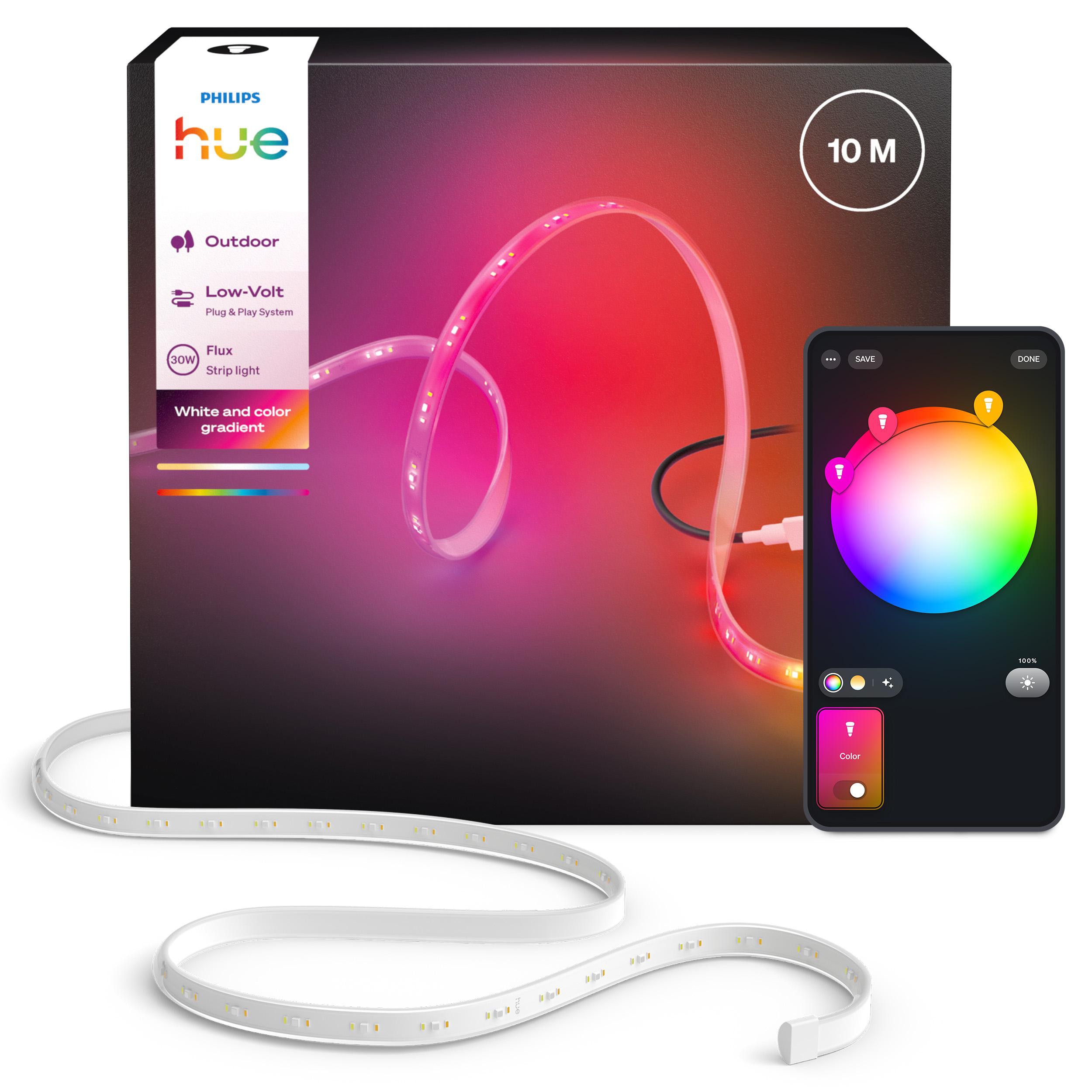 Philips Hue Weiss Led Streifen, Flux Gradient Outdoor Lightstrip (Eu Stecker) (Rgbw, 1000 Cm, Outdoor) - Bild 5