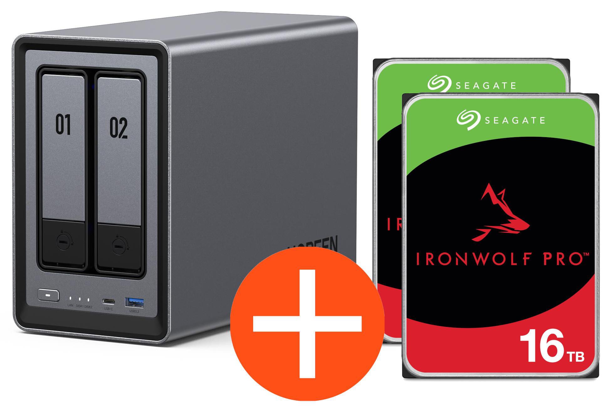 UGREEN DXP2800 NAS-System 8 TB + 2x 4 TB Seagate IronWolf-Festplatten - Image 21