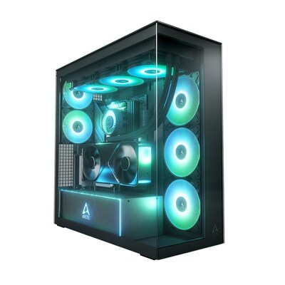 Arctic  Xtender VG Mirror Black E-ATX Gaming Gehäuse mit Seitenfenster | 04895265000584