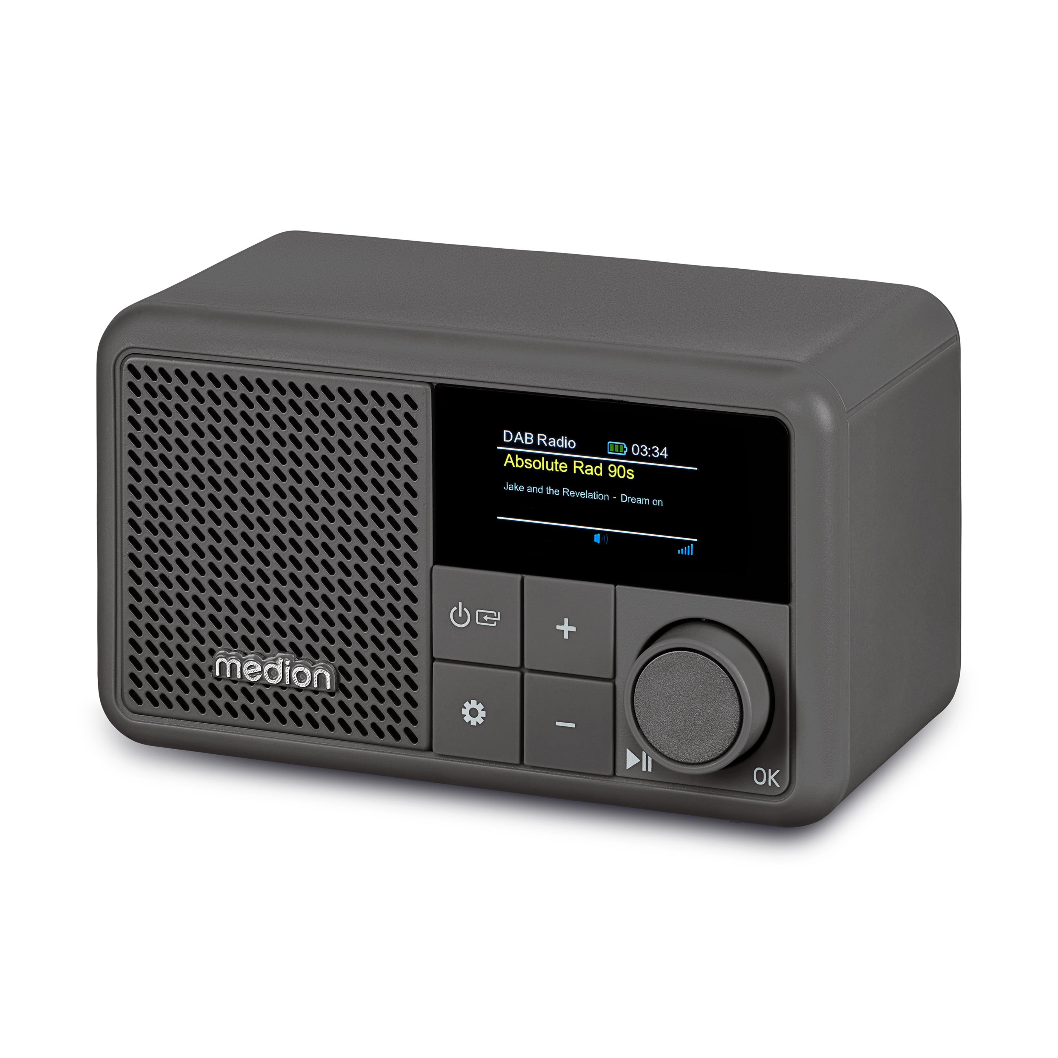 Medion LIFE® S66822 Tragbares DAB+ Radio grau