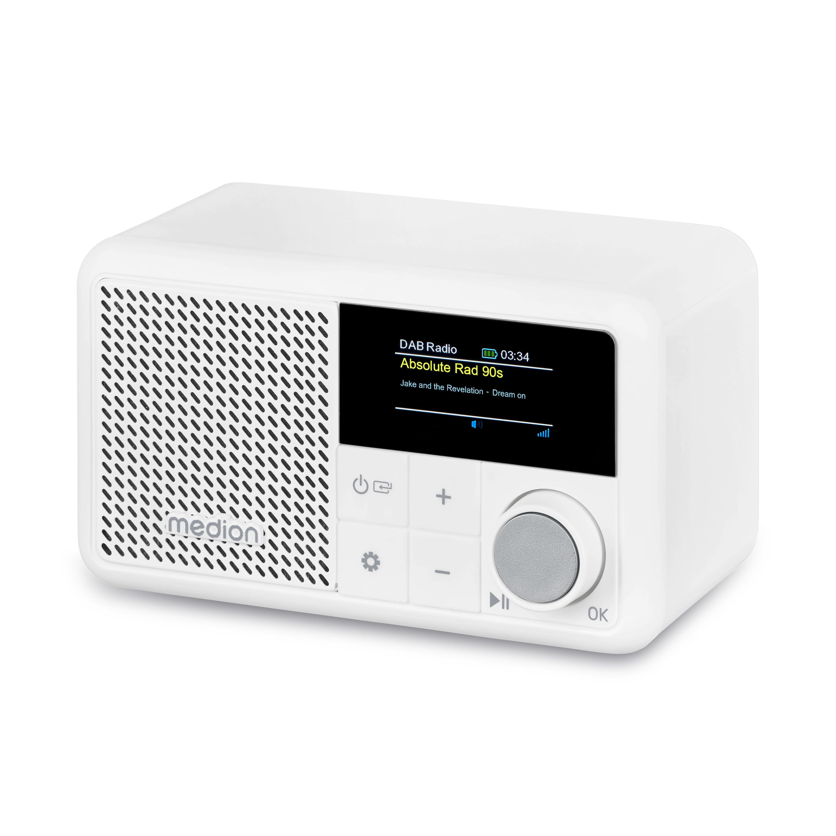 Medion LIFE® S66822 Tragbares DAB+ Radio weiß