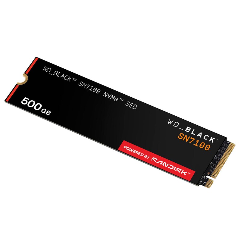 85 mm günstig Kaufen-WD_BLACK SN7100 NVMe SSD 500 GB M.2 2280 PCIe 4.0. WD_BLACK SN7100 NVMe SSD 500 GB M.2 2280 PCIe 4.0 <![CDATA[• 500 GB, 1.14 mm Bauhöhe • Schreibgeschwindigkeit: 5.800 MB/s: Lesegeschwindigkeit: 6900 MB/s • Betriebstemperatur: -40 bis 85 C° • Steckplatzty
