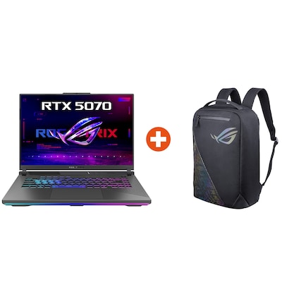 Bundle: ASUS ROG Strix G16 G614FP-S5008W + ASUS BP1501G ROG Backpack bis 17,3 Zoll (43.9 cm)