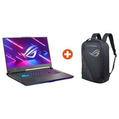 Bundle: ASUS ROG Strix G17 G713PV-HX186W + + ASUS BP1501G ROG Backpack bis 17,3 Zoll (43.9 cm)