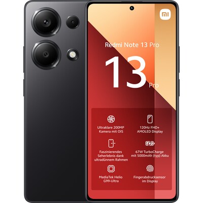 Xiaomi Redmi Note 13 Pro 12/512GB Dual-SIM Smartphone midnight black EU