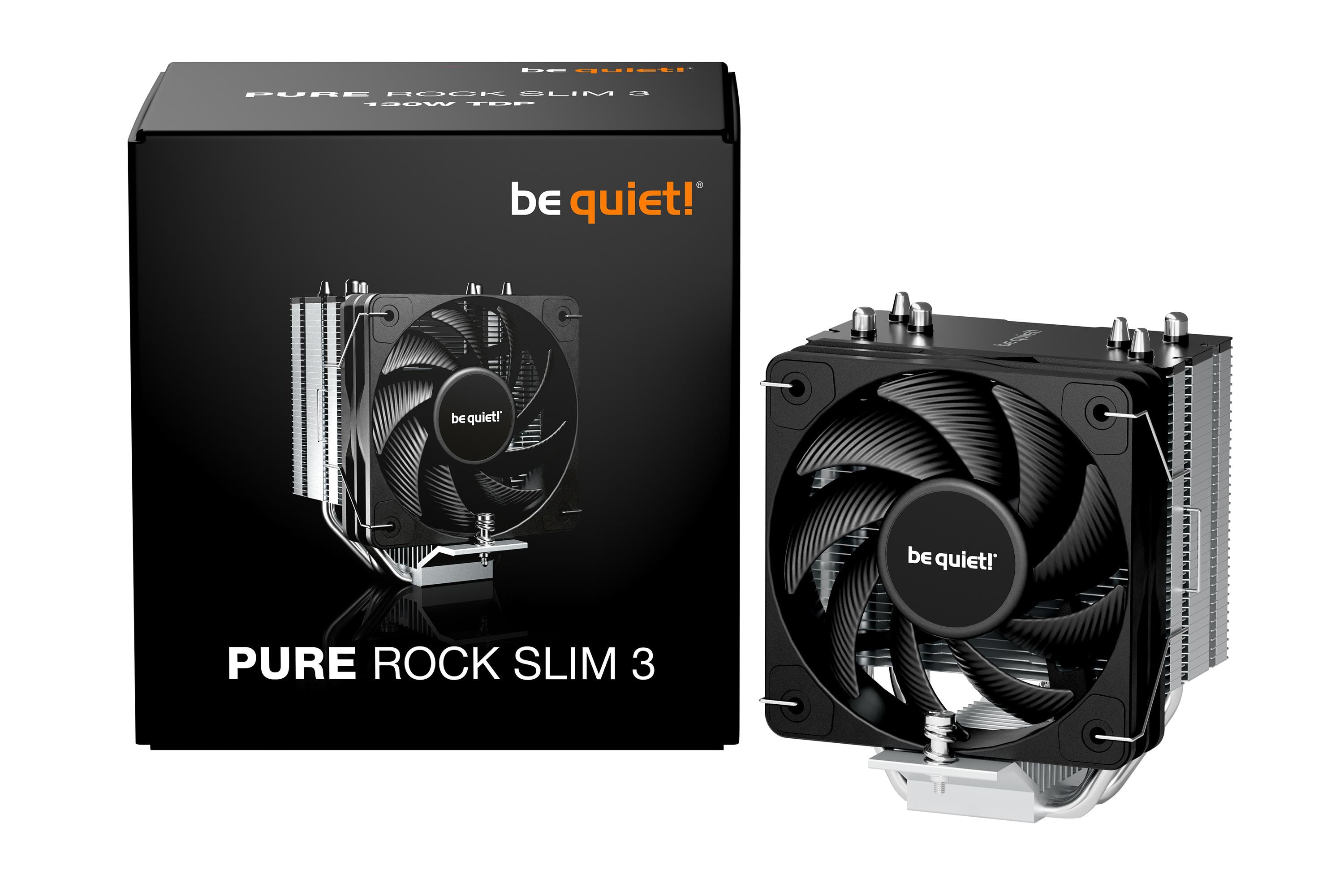 Be-Quiet Silber Kühllösung Luft Be Quiet Socket Lga 1700 Am4 100Mm Pure Rock Slim 3 - Image 2