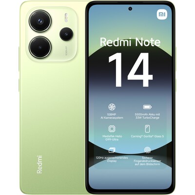 Xiaomi Redmi Note 14 6/128GB Dual-SIM Smartphone lime green