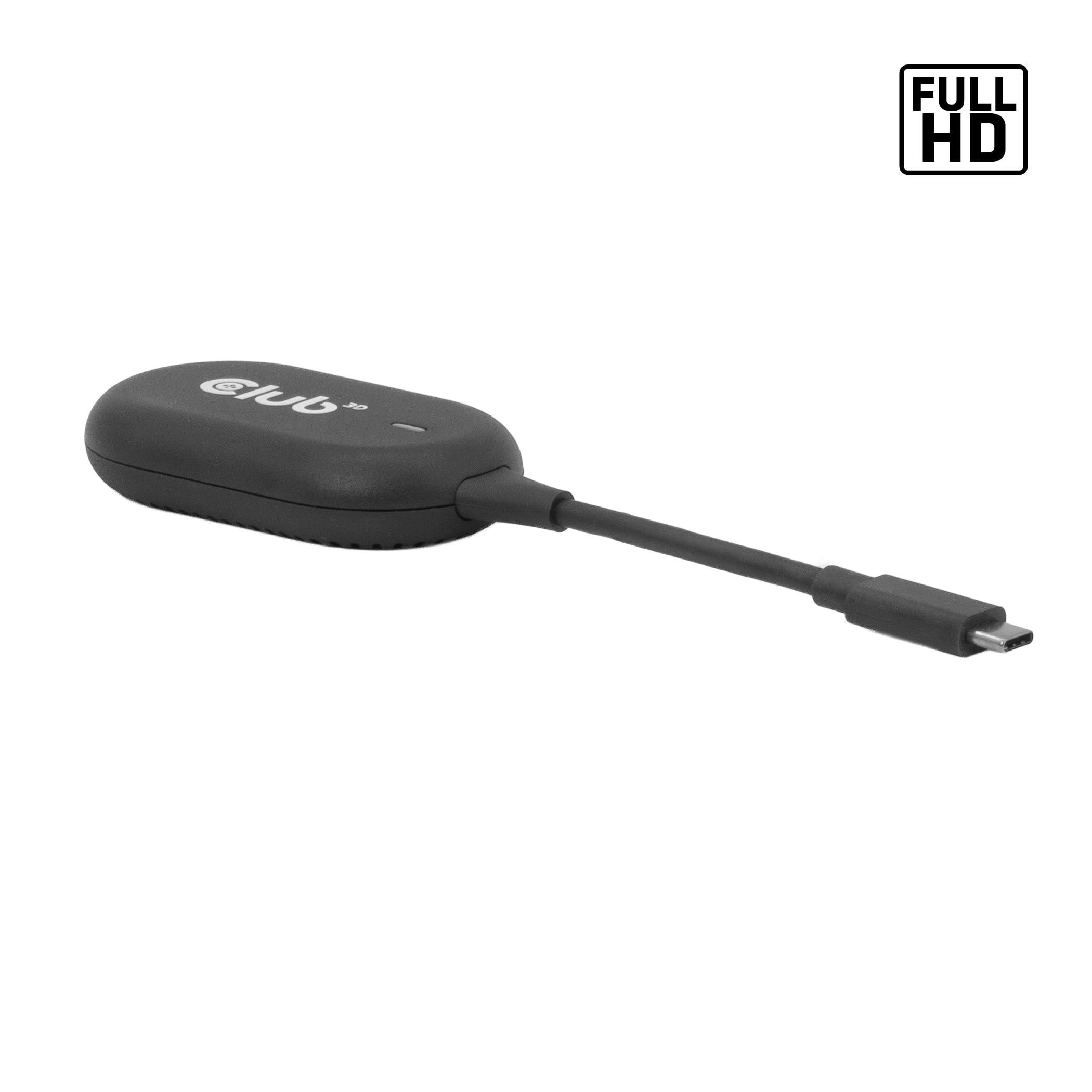 Club3d Club 3D Usb-C®-Zu-Hdmi™-Sender Und -Empfänger Fullhd 25 M Reichweite Schwarz Csv-2570 - Image 3