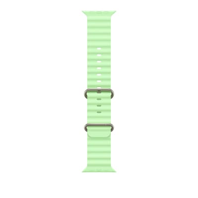Apple 49mm Neongrün Ocean Band - Natural Titanium Finish