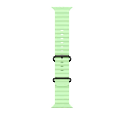 Apple 49mm Neongrün Ocean Band - Schwarzes Titanium Finish