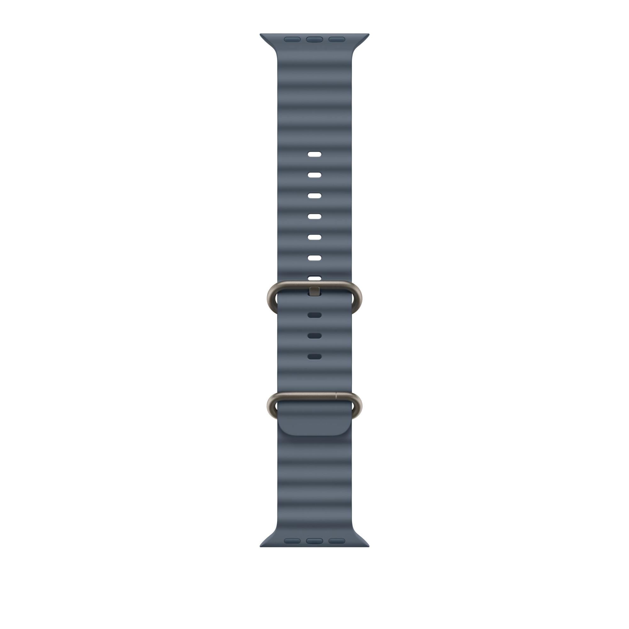Apple 49mm Maritimblau Ocean Band - Natural Titanium Finish