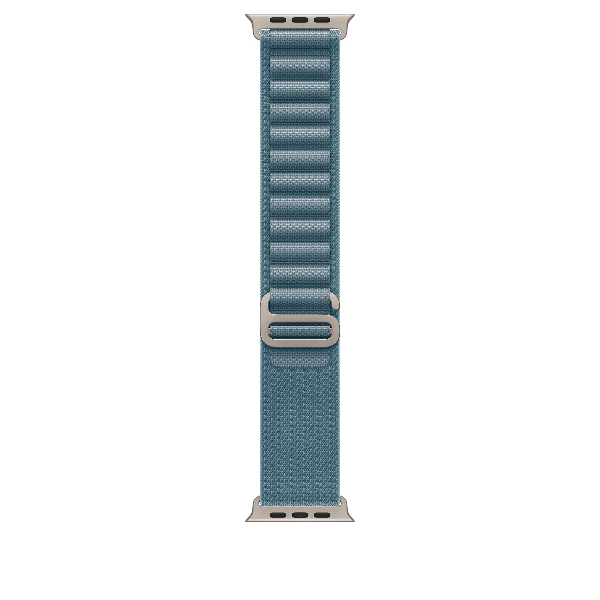 Apple 49 mm Alpine Loop Hellblau - Large - Titan Natur