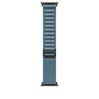 Apple 49 mm Alpine Loop Hellblau - Large - Titan Schwarz