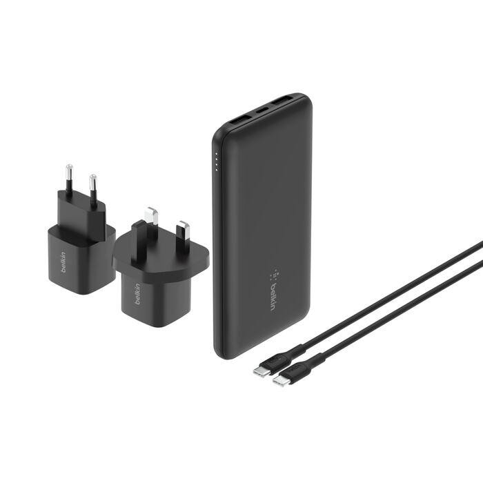 Belkin BOOSTERCHARGE BU041kqBK Set Powerbank 10000 mAh 60 Watt Schwarz