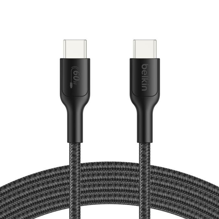 Belkin Gaming UCB-C/USB-C Kabel, 2m, geflochten, schwarz