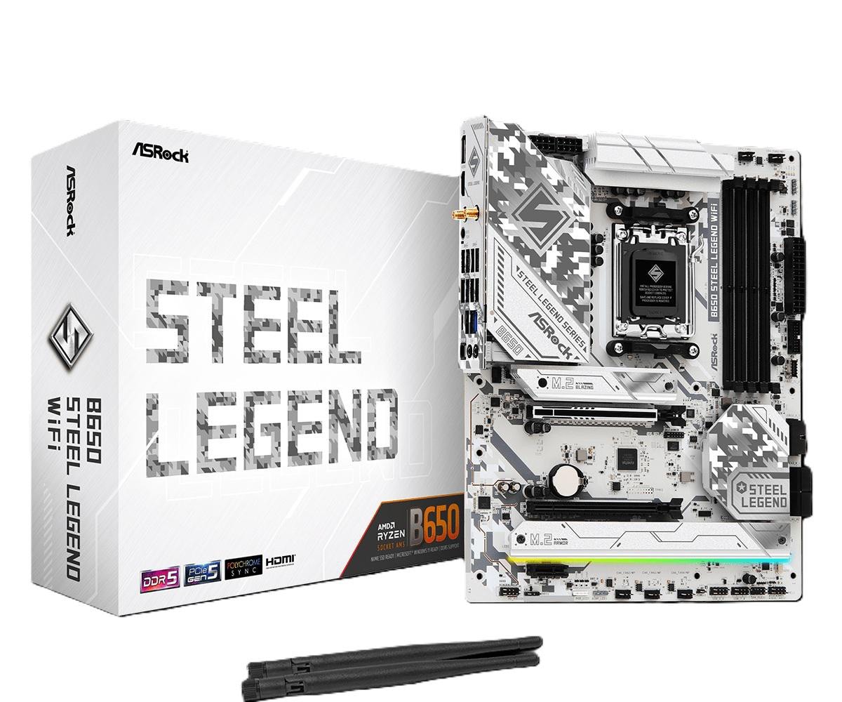ASRock B650 Steel Legend WiFi ATX Mainboard - Sockel AM5