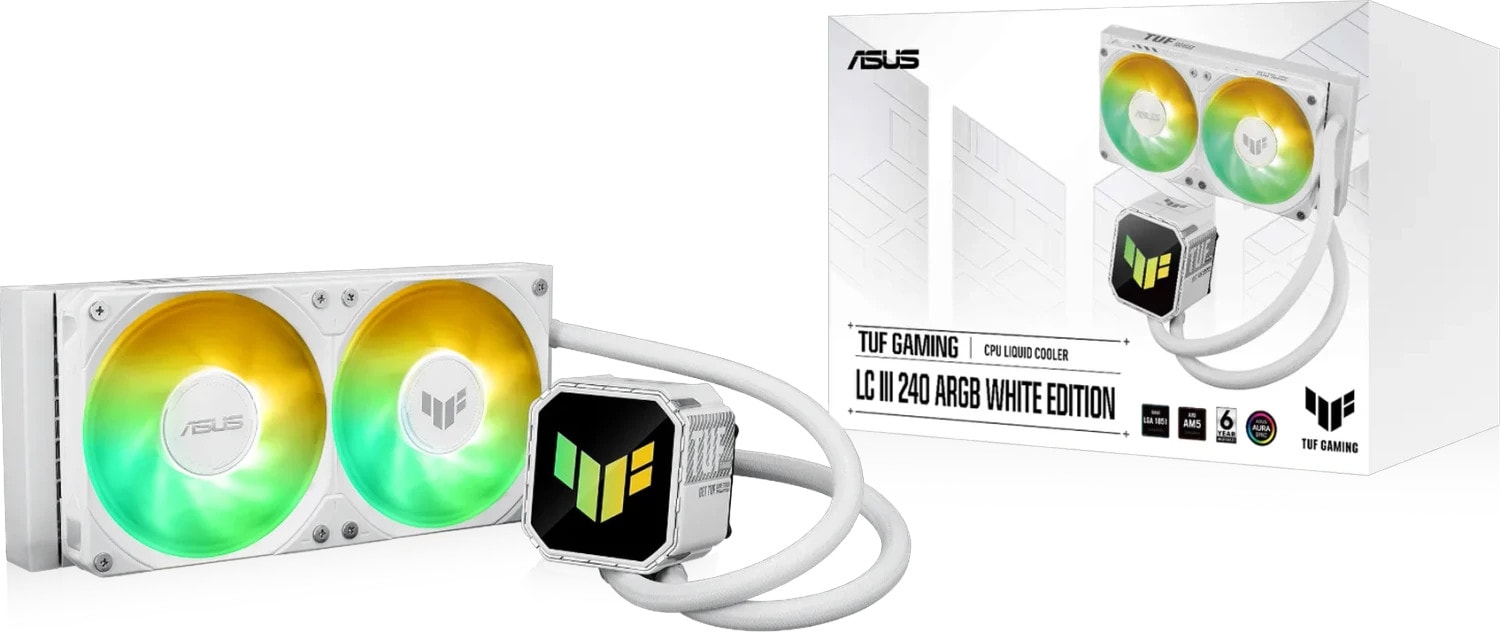 Asus Tuf Gaming Lc Iii 240 Argb Weiß Aio Wasserkühlung Für Cpus Weiss 90Rc01j2-B0eay0