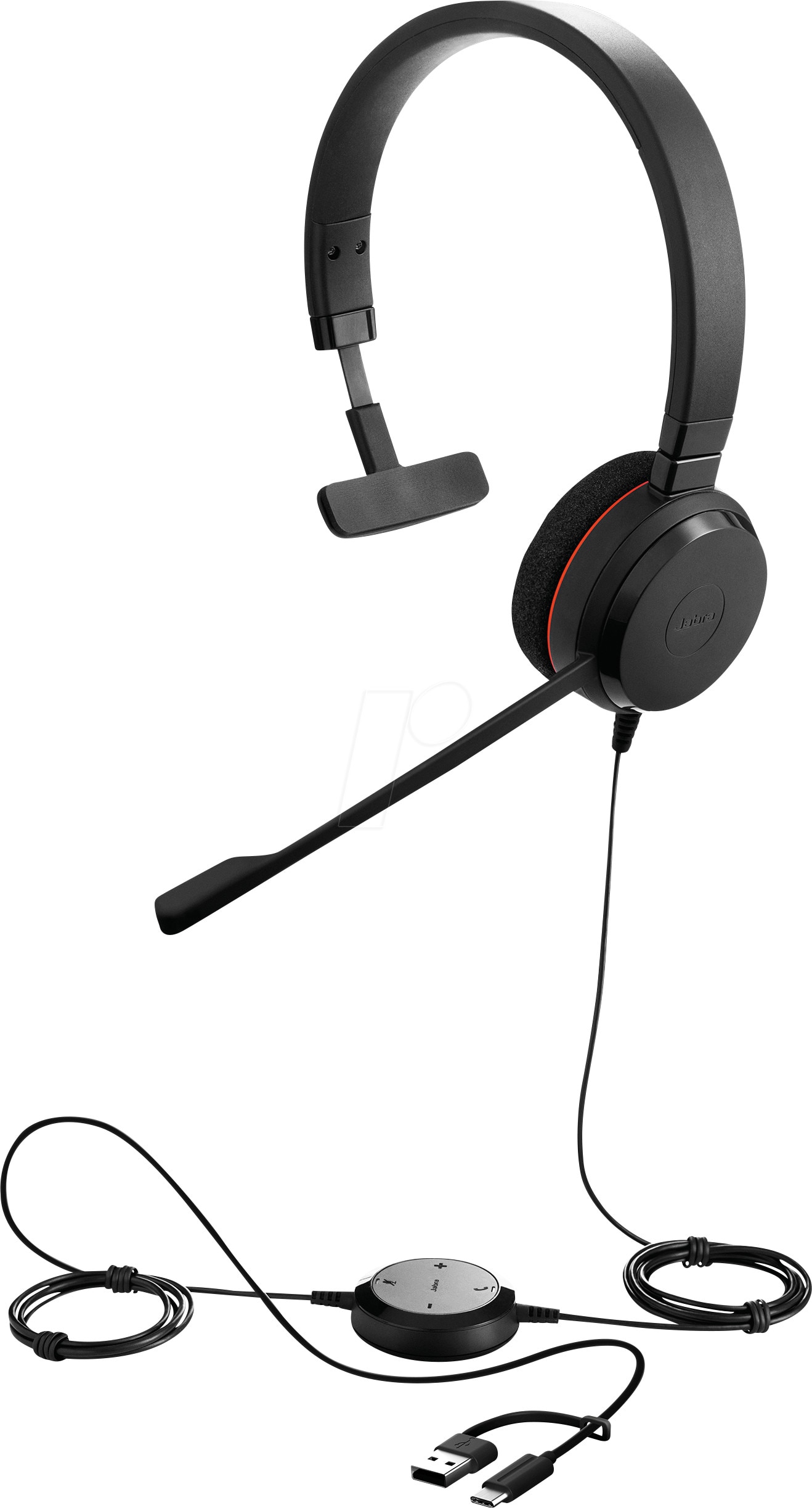 Jabra Evolve 20 MS Mono Headset USB-C/A, Mircrosoft Teams