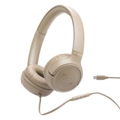 JBL TUNE 530C - USB-C kabelgebundener On-Ear-Kopfhörer Mikrofon beige