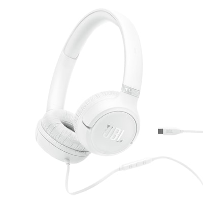 JBL TUNE 530C - USB-C kabelgebundener On-Ear-Kopfhörer Mikrofon weiß