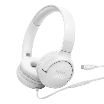 JBL TUNE 520C USB-C kabelgebundener On-Ear-Kopfhörer Mikrofon weiß