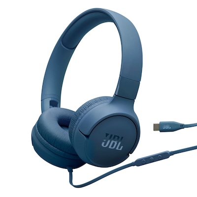 JBL TUNE 520C USB-C kabelgebundener On-Ear-Kopfhörer Mikrofon blau
