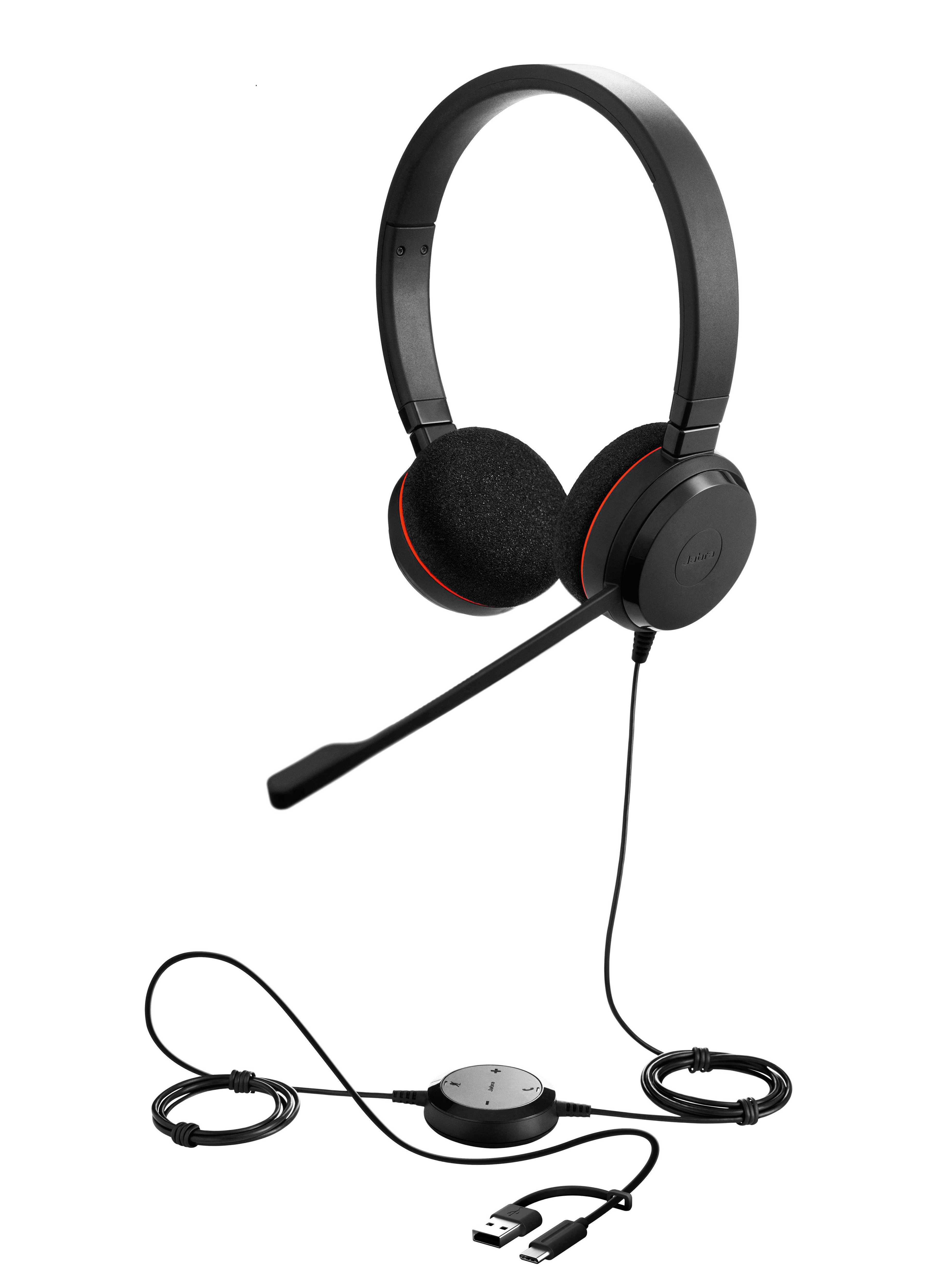 Jabra Evolve 20SE MS Stereo USB-C/A Headset schwarz