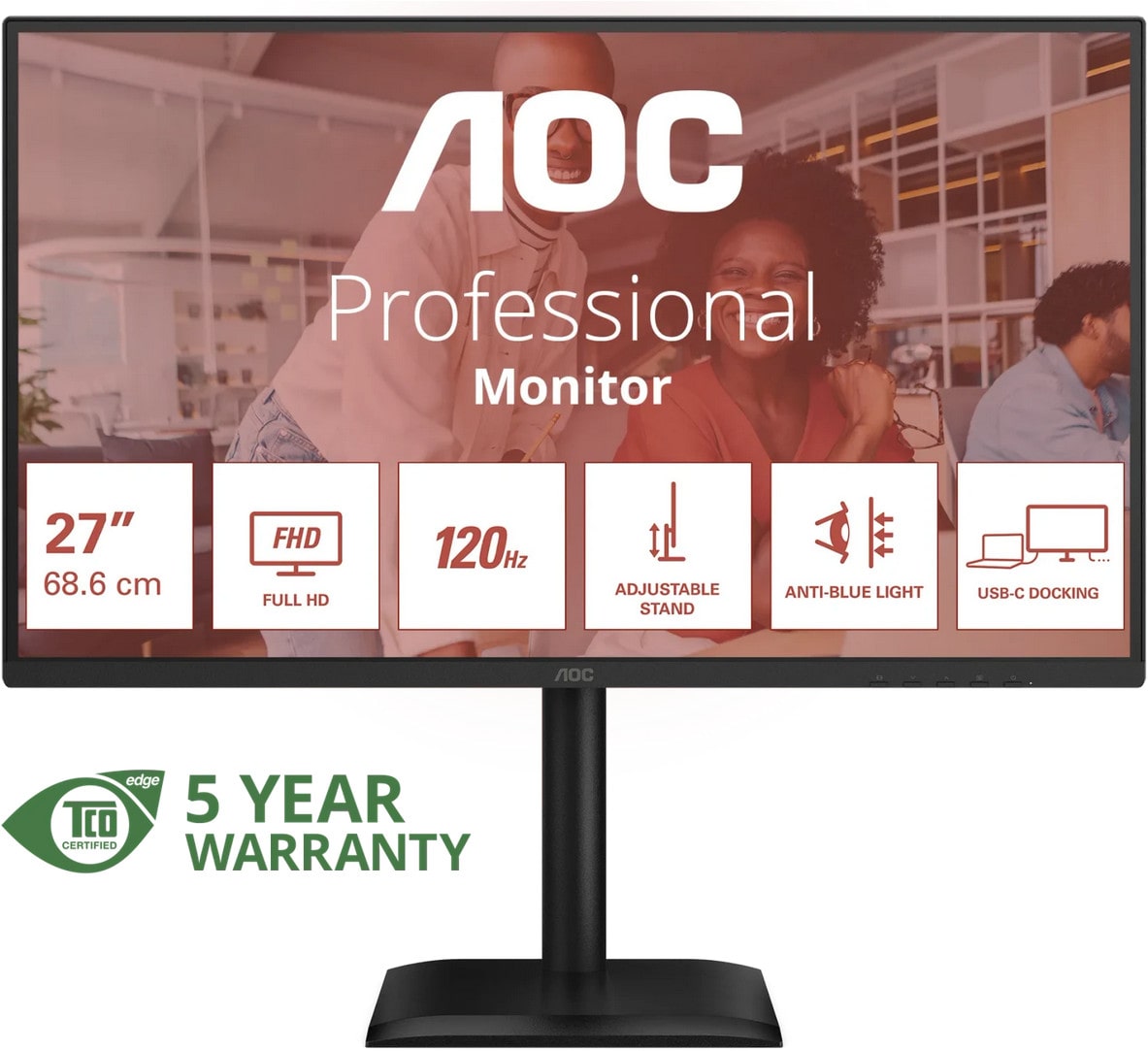 AOC 27E4CV 27 Zoll Full HD IPS Panel 16:9 120 Hz Monitor