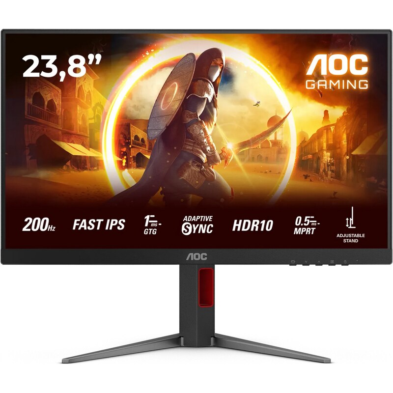 AOC 24G4HA Gaming Monitor - 23.8" FHD IPS 200Hz 1ms G-Sync