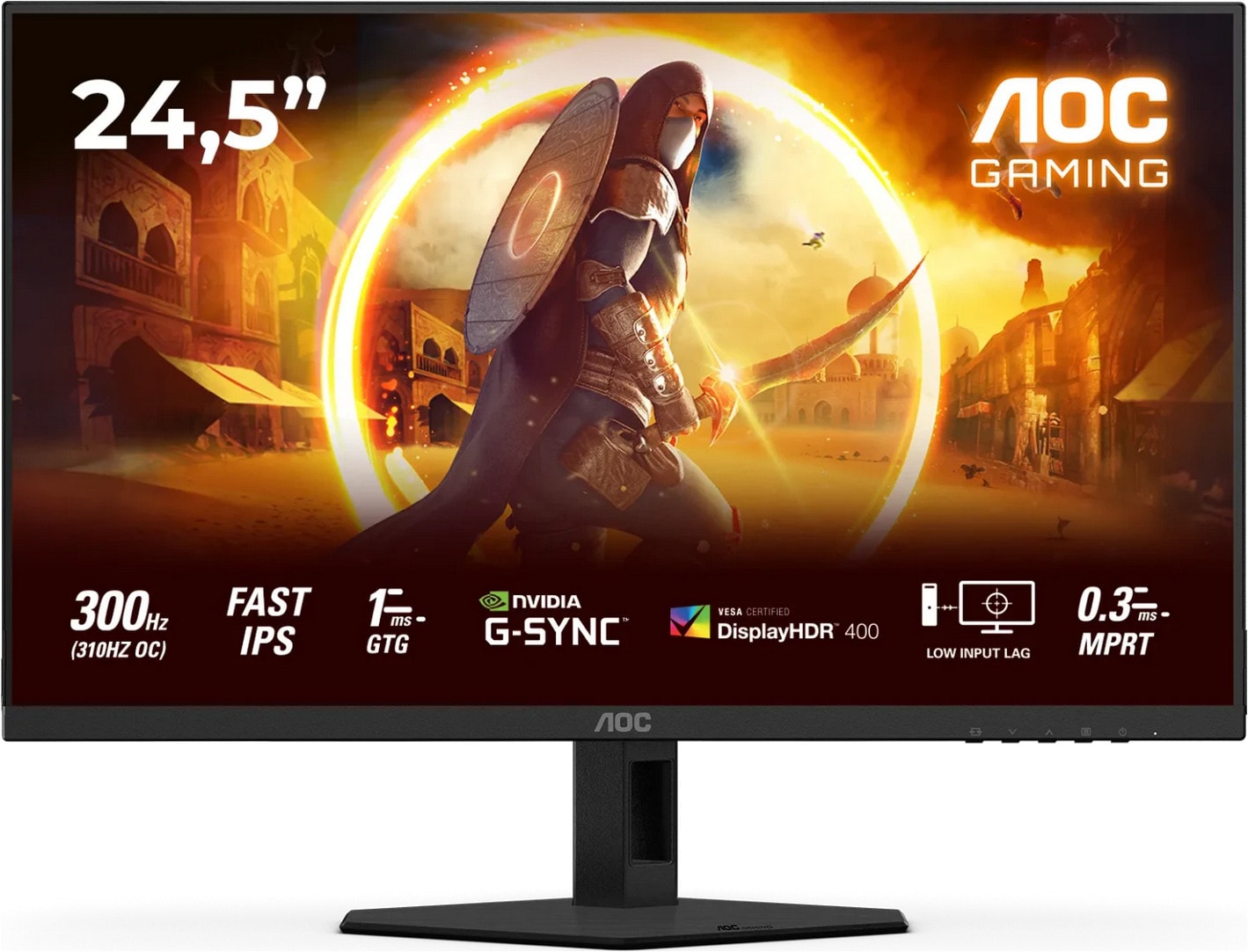 AOC 25G4SRE 24.5 Zoll Full HD Fast IPS Panel 16:9 300 Hz Gaming Monitor
