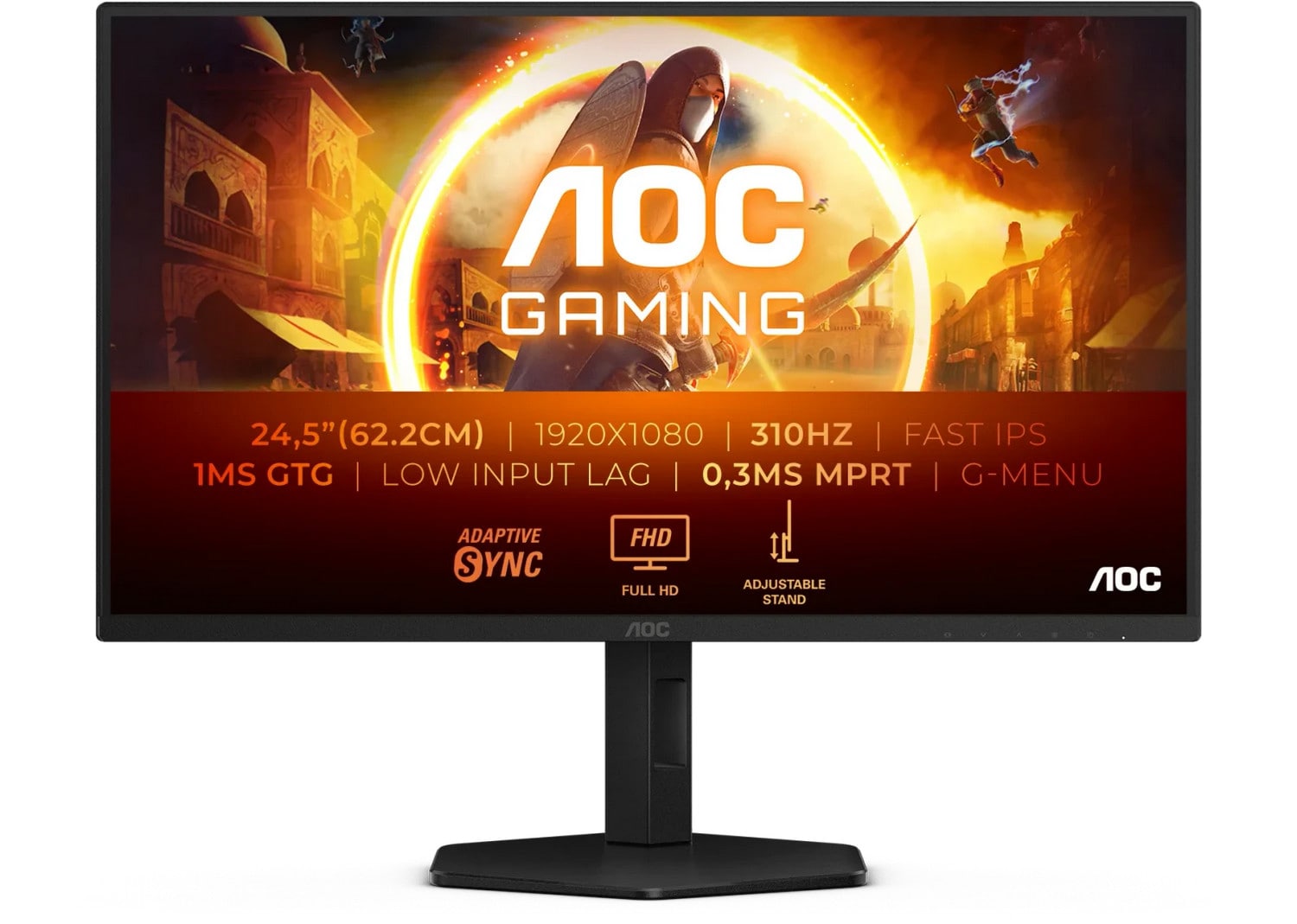 AOC 25G4SXU 24.5 Zoll Full HD Fast IPS Panel 16:9 300 Hz Gaming Monitor