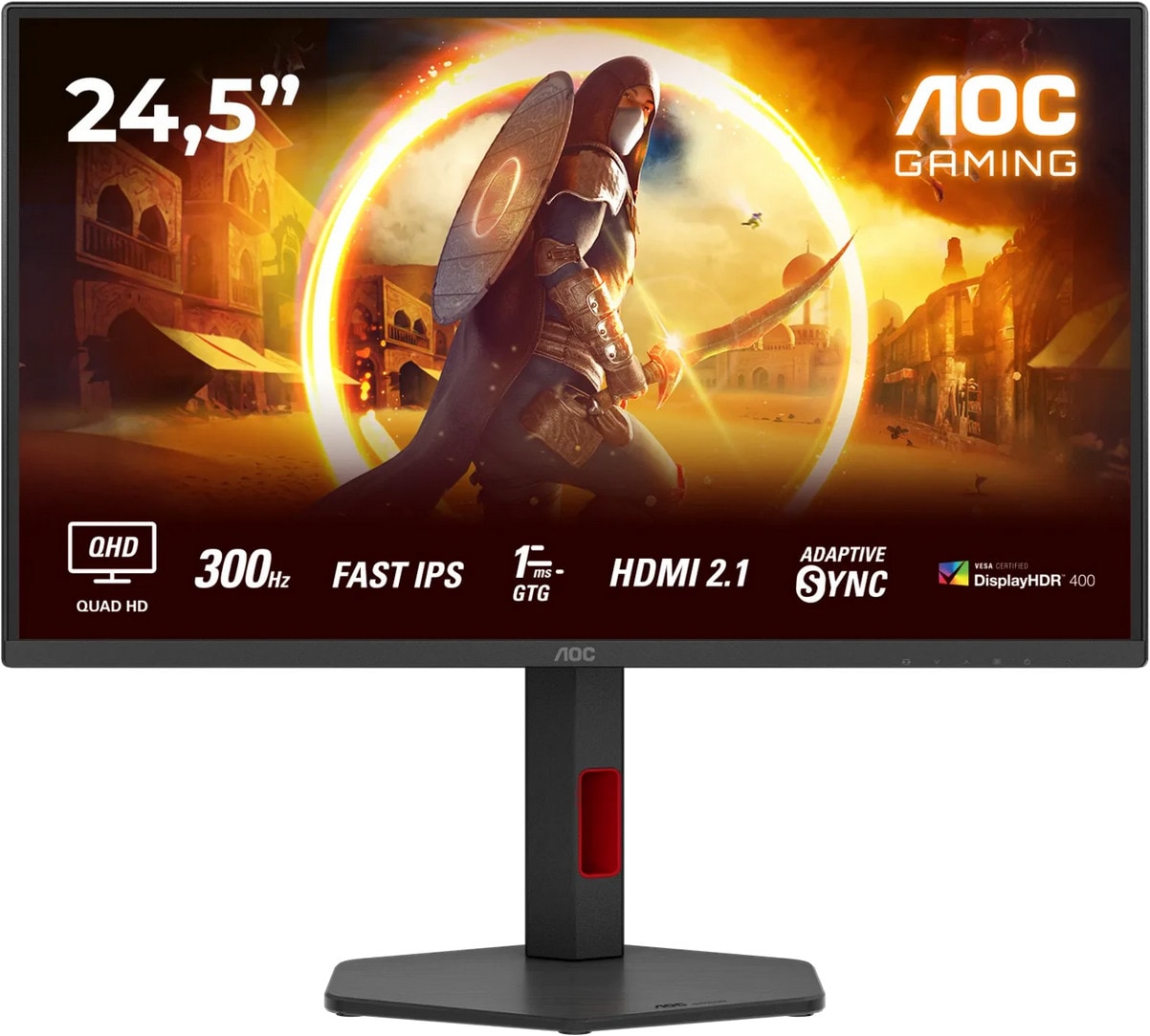 AOC Q25G4SR 24.5 Zoll WQHD Fast IPS Panel 16:9 300 Hz Gaming Monitor