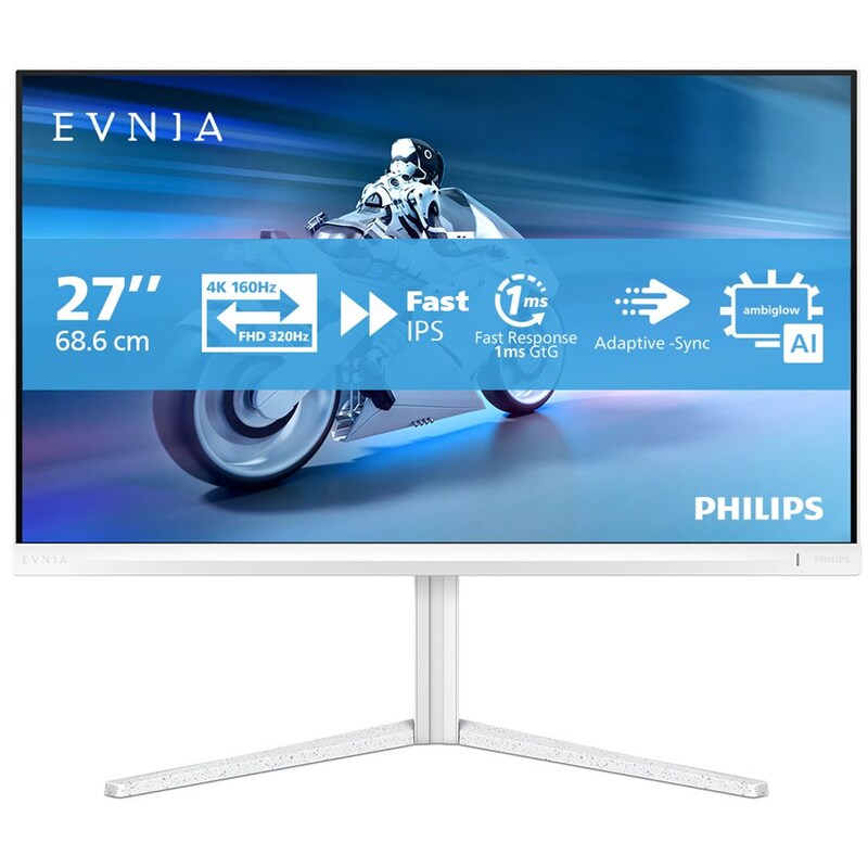 Philips Evnia 27M2N5901A Gaming Monitor 27 Zoll 4K/FHD 160Hz/320Hz 0.5ms MPRT IPS USB-C PD65W