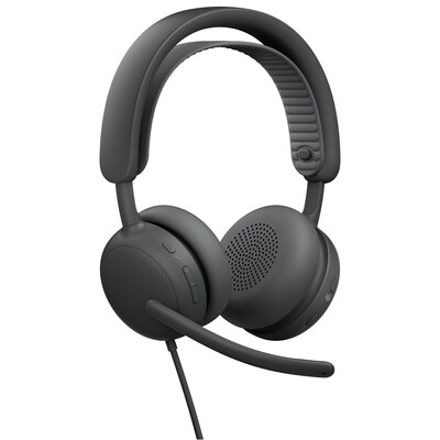 Logitech Zone Wired 2 for Business Grafit, Kabelgebundenes USB-Headset mit adaptiver Hybrid-ANC, Mikrofon mit Geräuschunterdrückung, Microsoft Teams zertifiziert