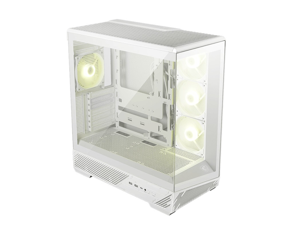 MSI MAG PANO 130R PZ Midi Tower Gaming Gehäuse, Seitenfenster, Weiß
