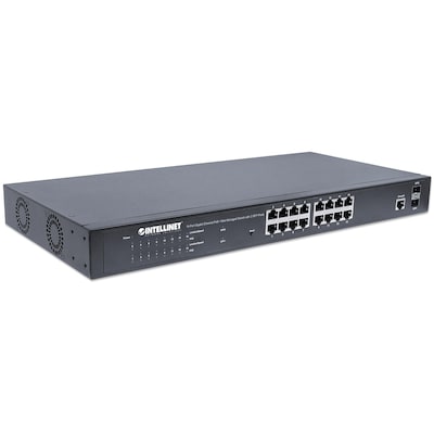 Intellinet  16-Port Gigabit Ethernet PoE+ Web-Managed Switch mit 2 SFP-Ports | 00766623561341