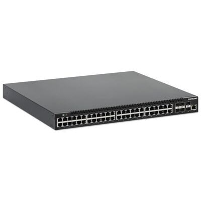 Intellinet 54-Port L3 Fully Managed PoE+ Switch mit 48 Gigabit Ethernet-Ports und 6 SFP+ Uplinks