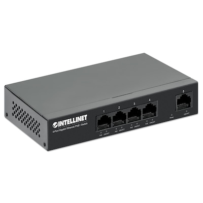 Intellinet 8-Port Gigabit Ethernet PoE+ Switch mit 2 RJ45 Gigabit Uplink-Ports