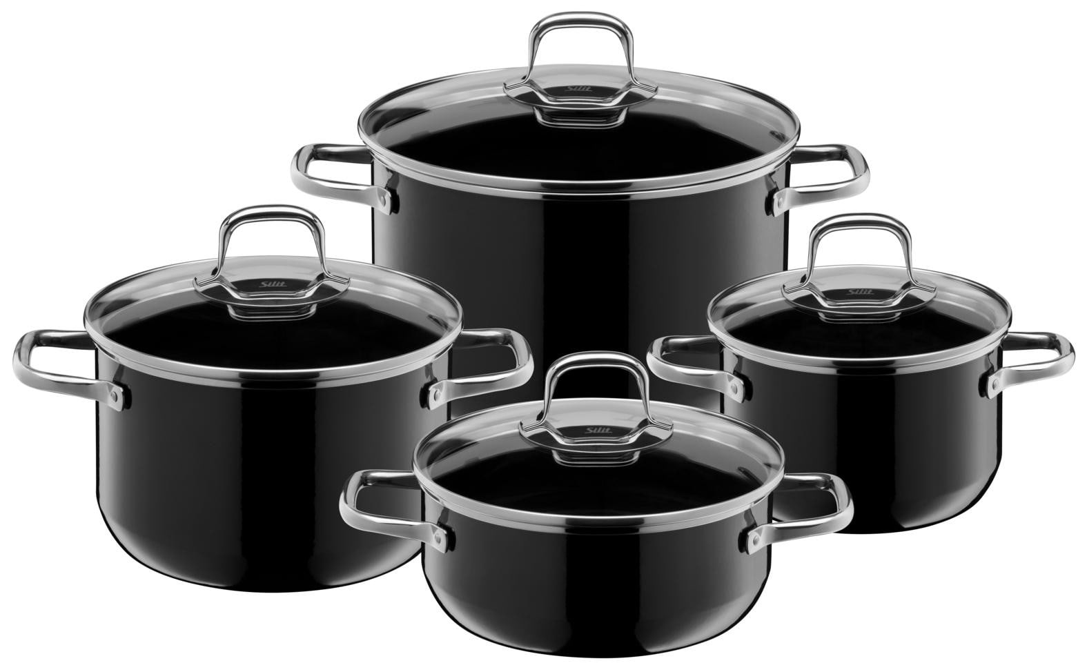 Silit Silargan® Elegance Topf-Set 4-teilig Black