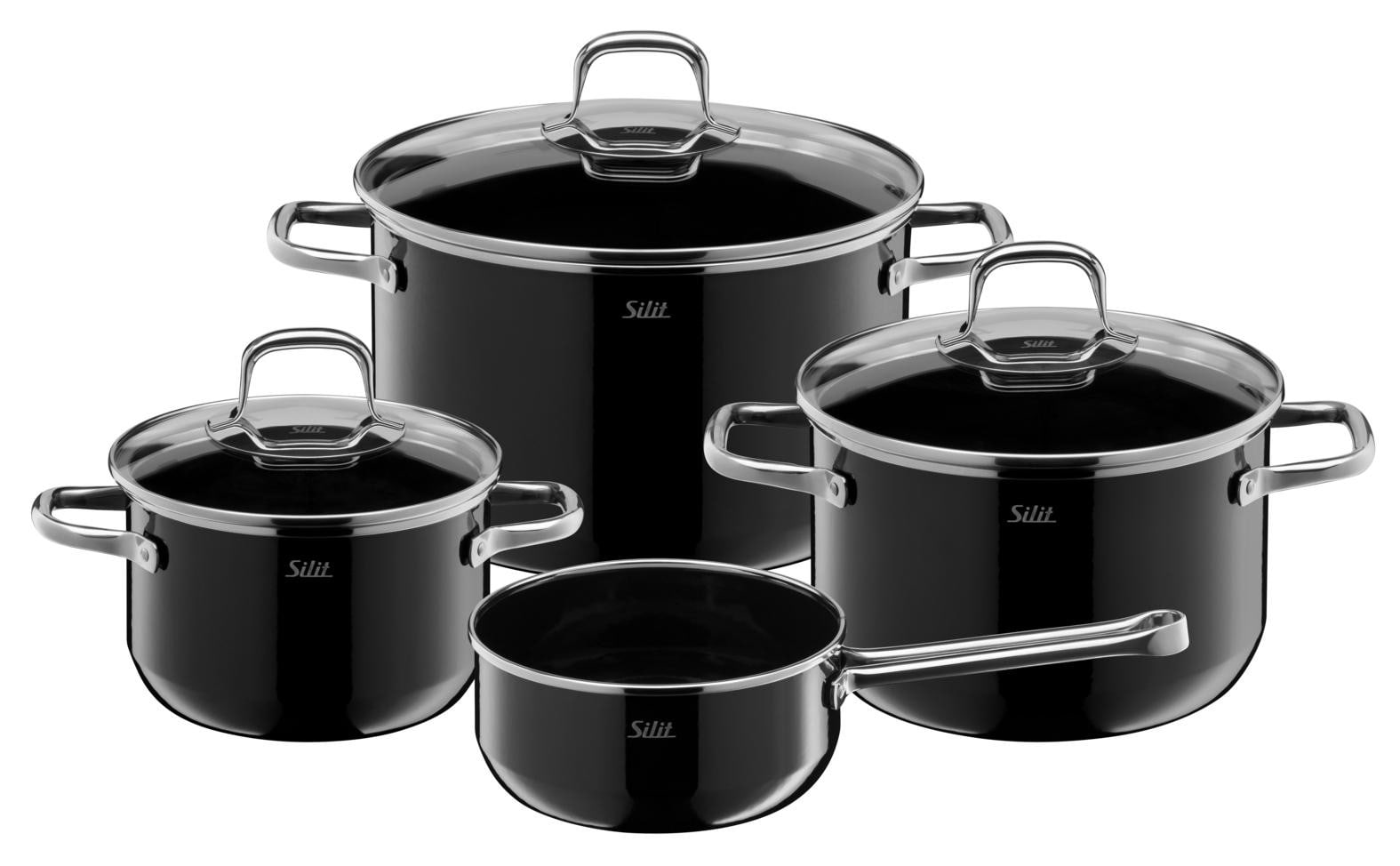 Silit Silargan® Elegance Topf-Set 4-teilig Black
