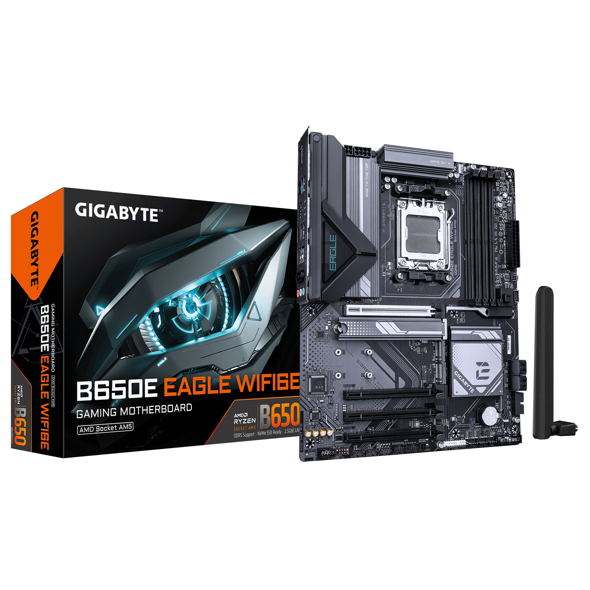Gigabyte Motherboard B650e Eagle Amd B650 Sockel Am5 Ddr5 Atx Wifi 6E 2.5Gbe M.2 Rgb - Bild 3
