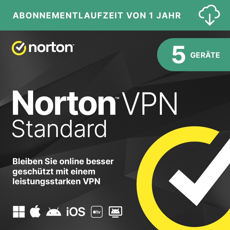 Norton LifeLock VPN Standard 1 Nutzer /5 Geräte/1 Jahr ESD DE