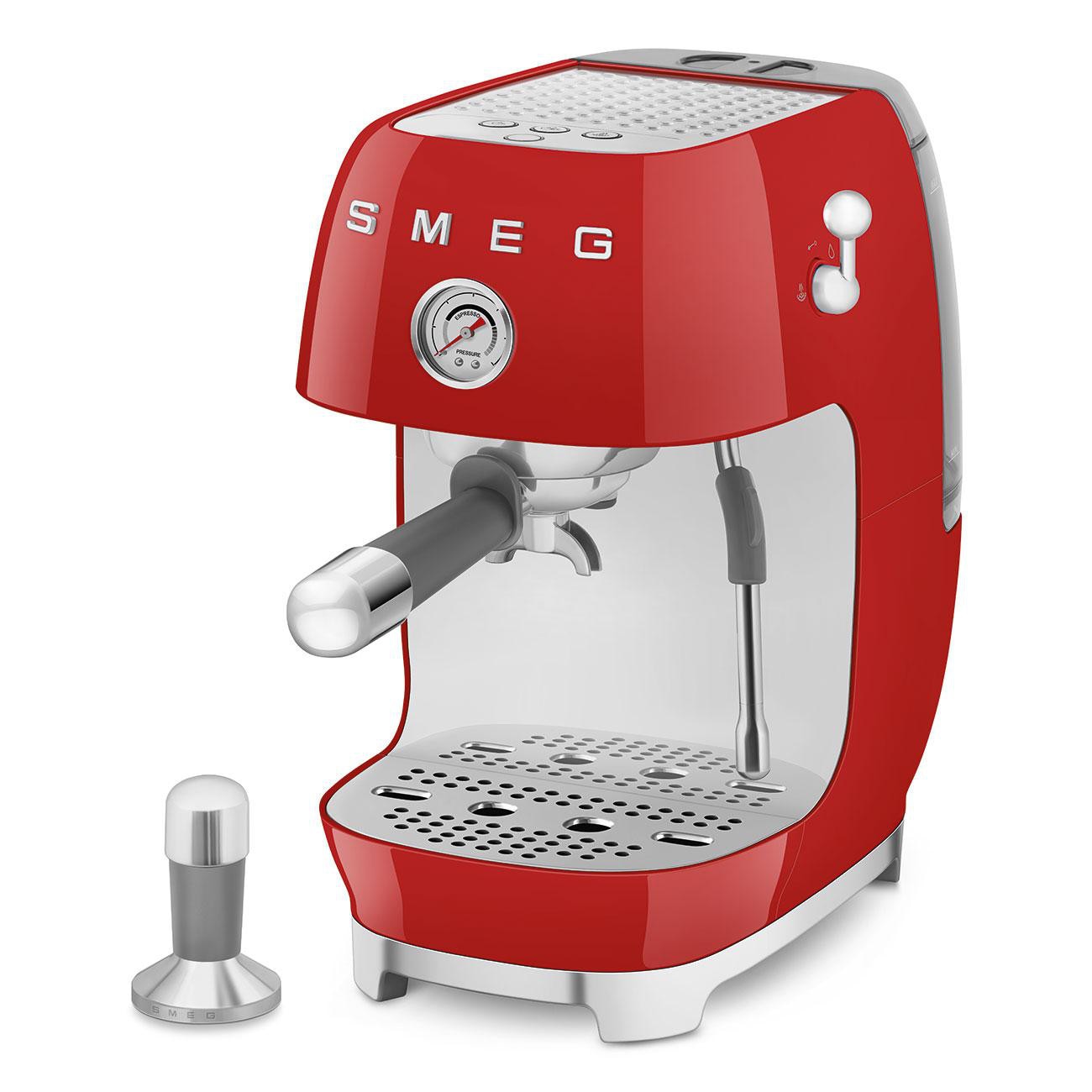 Smeg 50'S Style Premium-Siebträger-Espressomaschine Rot Ecf03rdeu