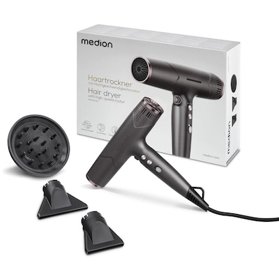 Medion HD2 Haartrockner mit Ionen-Technologie grau