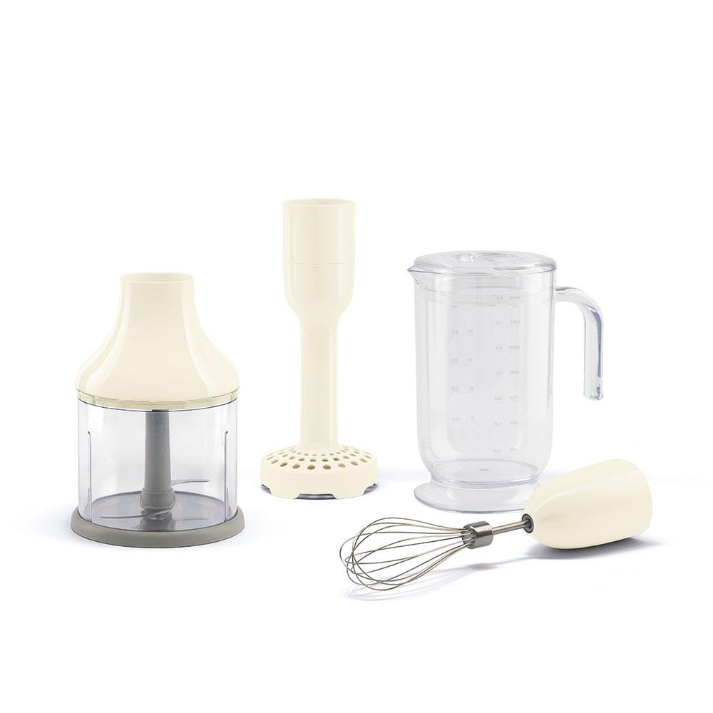 Smeg 4Er-Set, Xxl-Mixbecher, Zerkleinerer, Kartoffelstamper, Schneebesen Creme Gelb Hbac11cr