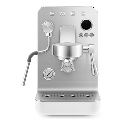 Smeg EMC02WHMEU Minipro Espressomaschine Collezione Ästhetik Weiß