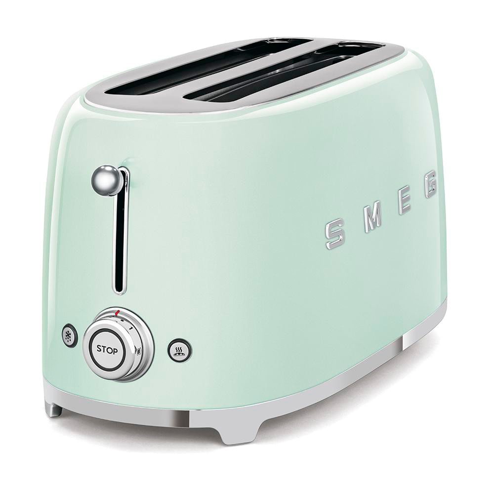 Smeg 50S Style 4 Scheiben Langschlitz Toaster Pastell Grün Tsf02pgeu