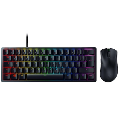 RAZER Huntsman Mini Combo Schwarz, ESPORTS Gaming Maus-Tastaturkombination inkl. RAZER DeathAdder V3 HyperSpeed