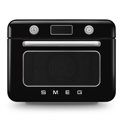 Smeg 50's Style Kombi-Tisch-Dampfbackofen Schwarz