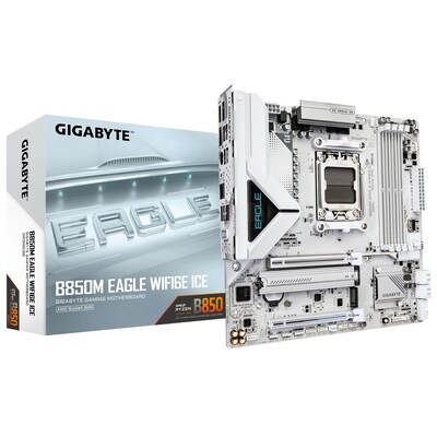 Gigabyte  B850M EAGLE WIFI6E ICE mATX Mainboard Sockel AM5 HDMI/DP/M.2 | 04719331871789